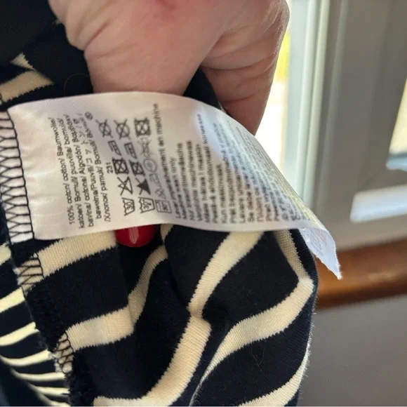 Amour Lux Cotton Navy Striped Sailor Dress French Classic Preppy YachtStyle - Picture 9 of 12